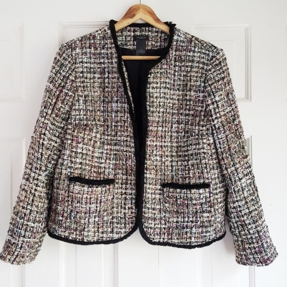 Ann Taylor Jackets & Blazers - ANN TAYLOR  Open Front Tweed Jacket Sz 8 NWT